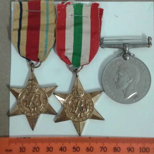 Set of three WW2 Medals - Named - 112181 H.H. Whittaker